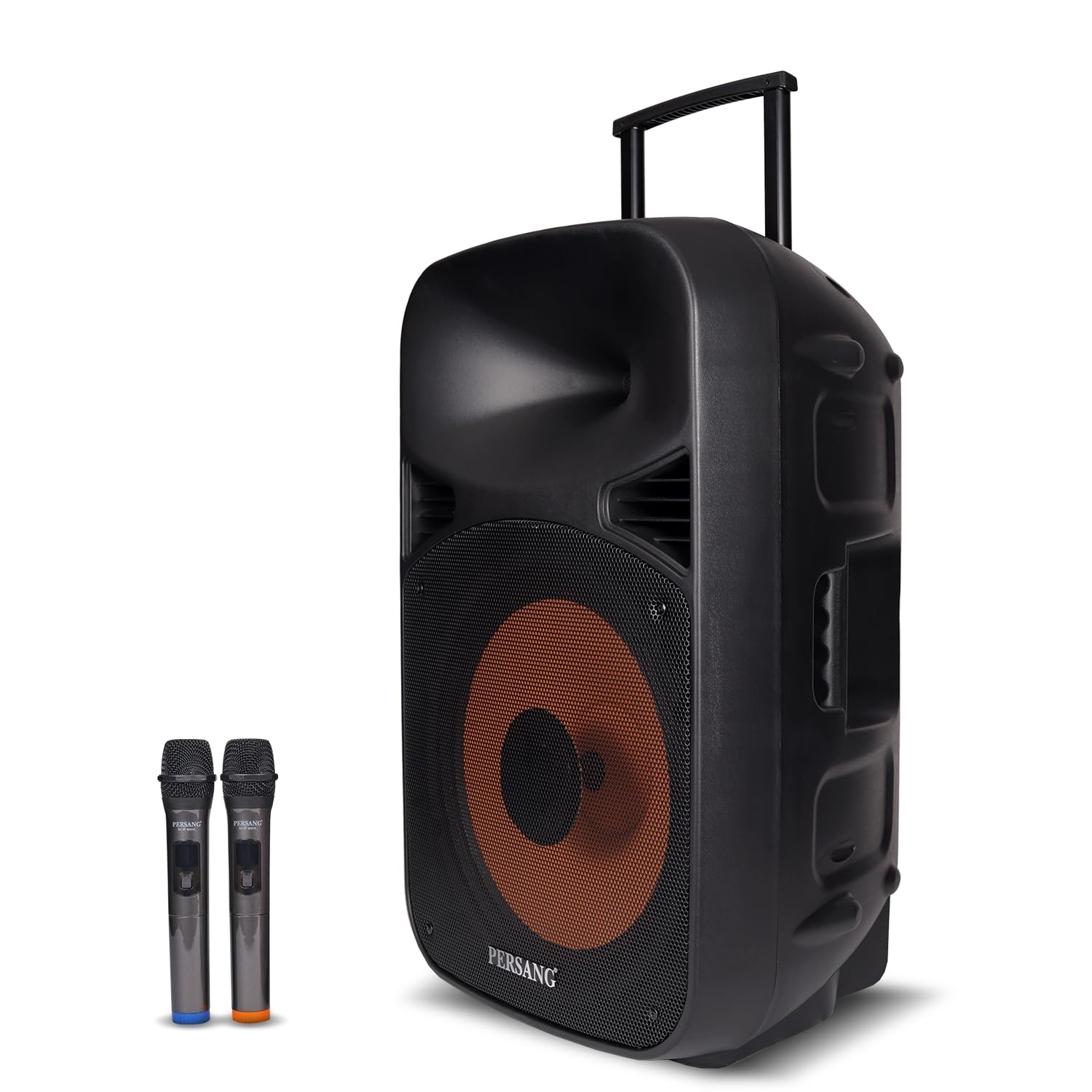 PERSANG Octane 9 speaker with 50W RMS output and 400W peak power indicated.