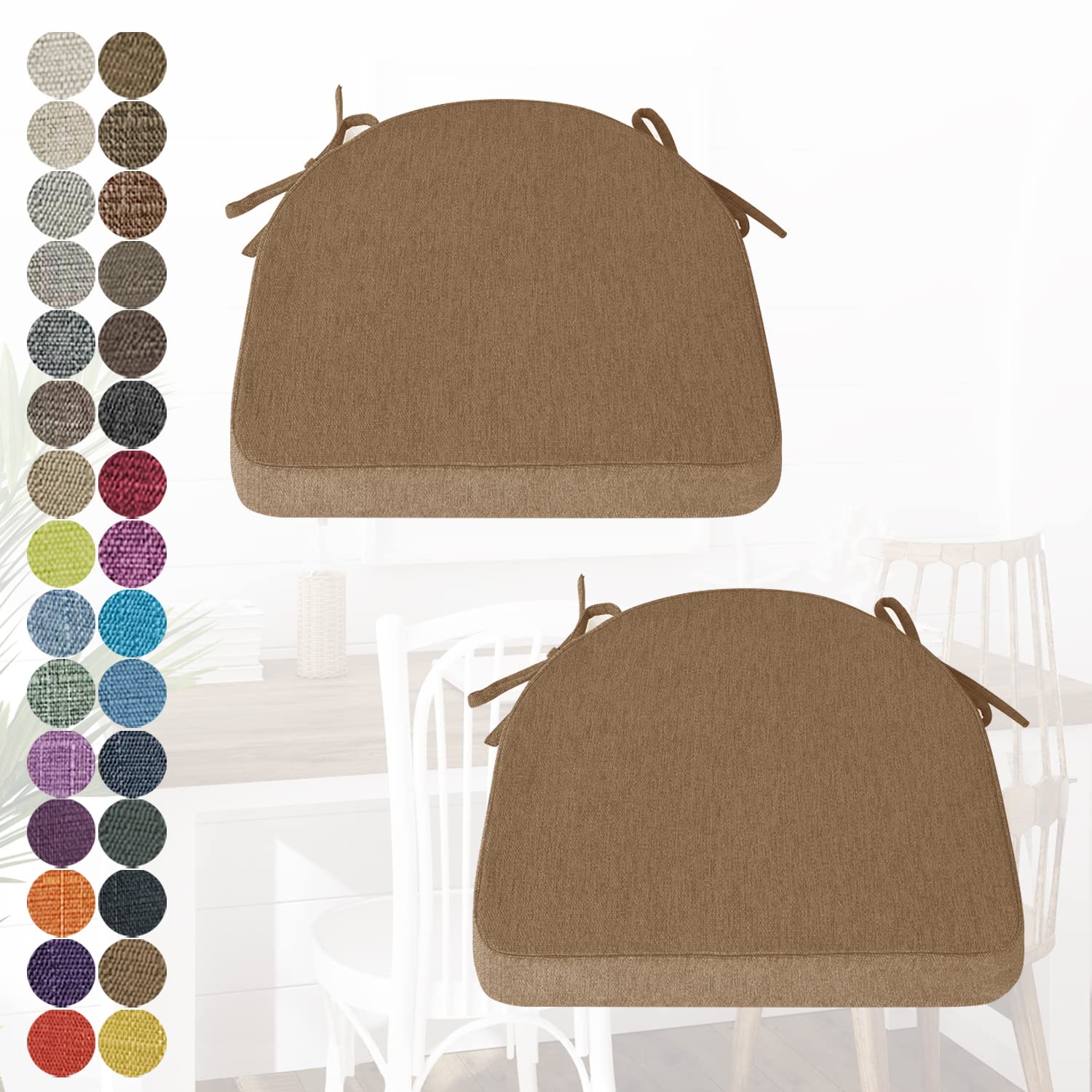 Coussin de chaise semi-circulaire amovible pour soulager l'assise dure de la cuisine