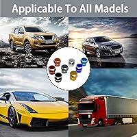 Vista 6 de 12 tapas de vástago de válvula de neumático de automóvil, cubiertas de vástago de aleación de aluminio resistentes en forma hexagonal, juego