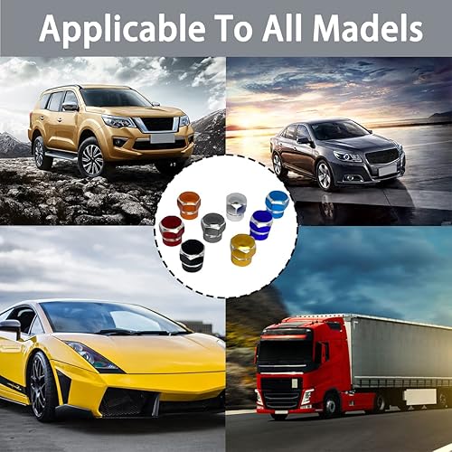 Miniatura 6 de 12 tapas de vástago de válvula de neumático de automóvil, cubiertas de vástago resistentes de aleación de aluminio en forma hexagonal, juego de