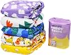 Bambino Mio, Reusable Nappy Set - The Give-it-a-go Bundle, 5 x Nappies, 100 messless Liners, Brave & Bold