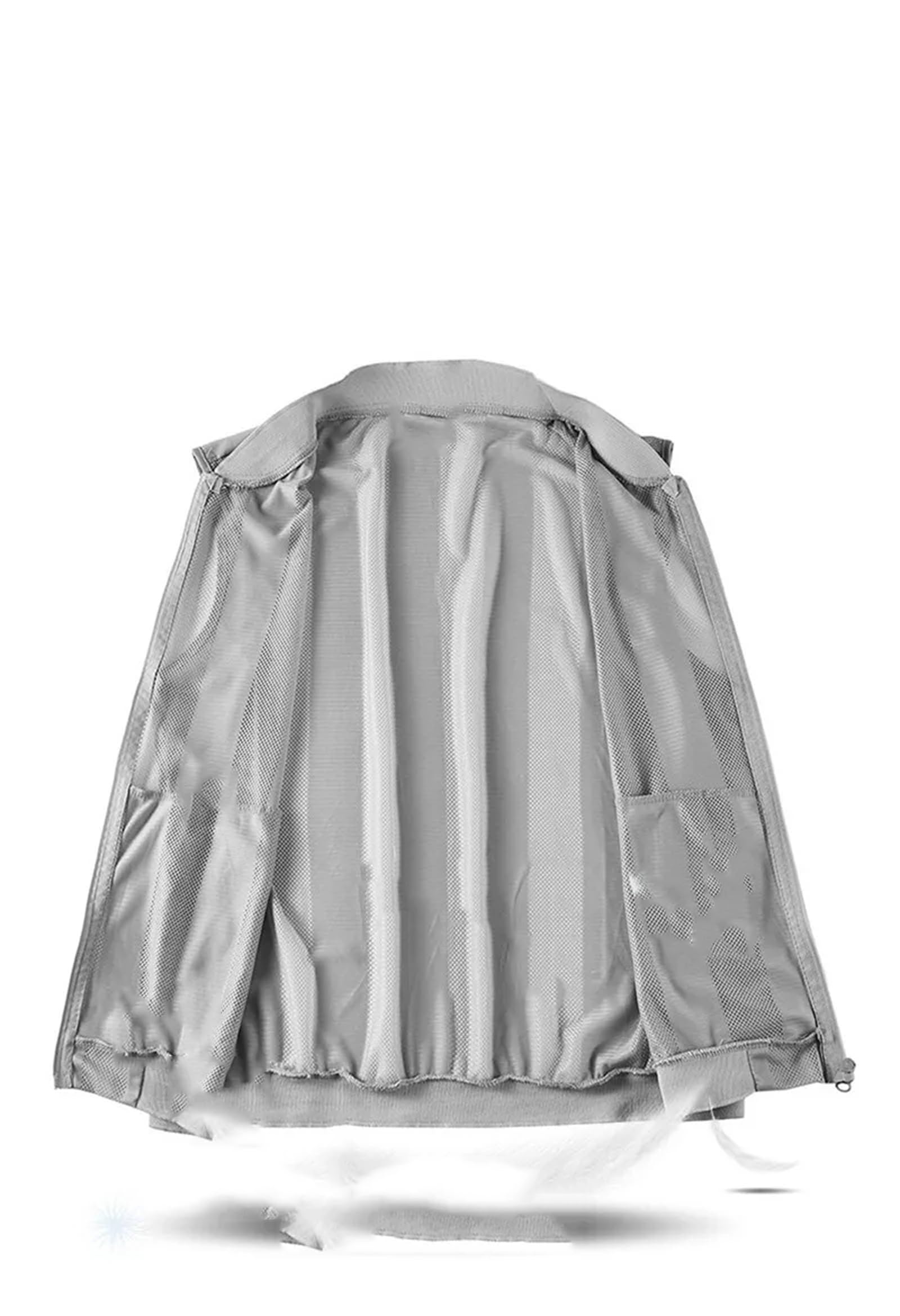 Hommes Rayure randonnée Maille pêche Gilets à séchage Rapide Multi-Poches Travail en Plein air Fermeture éclair Veste sans Manches