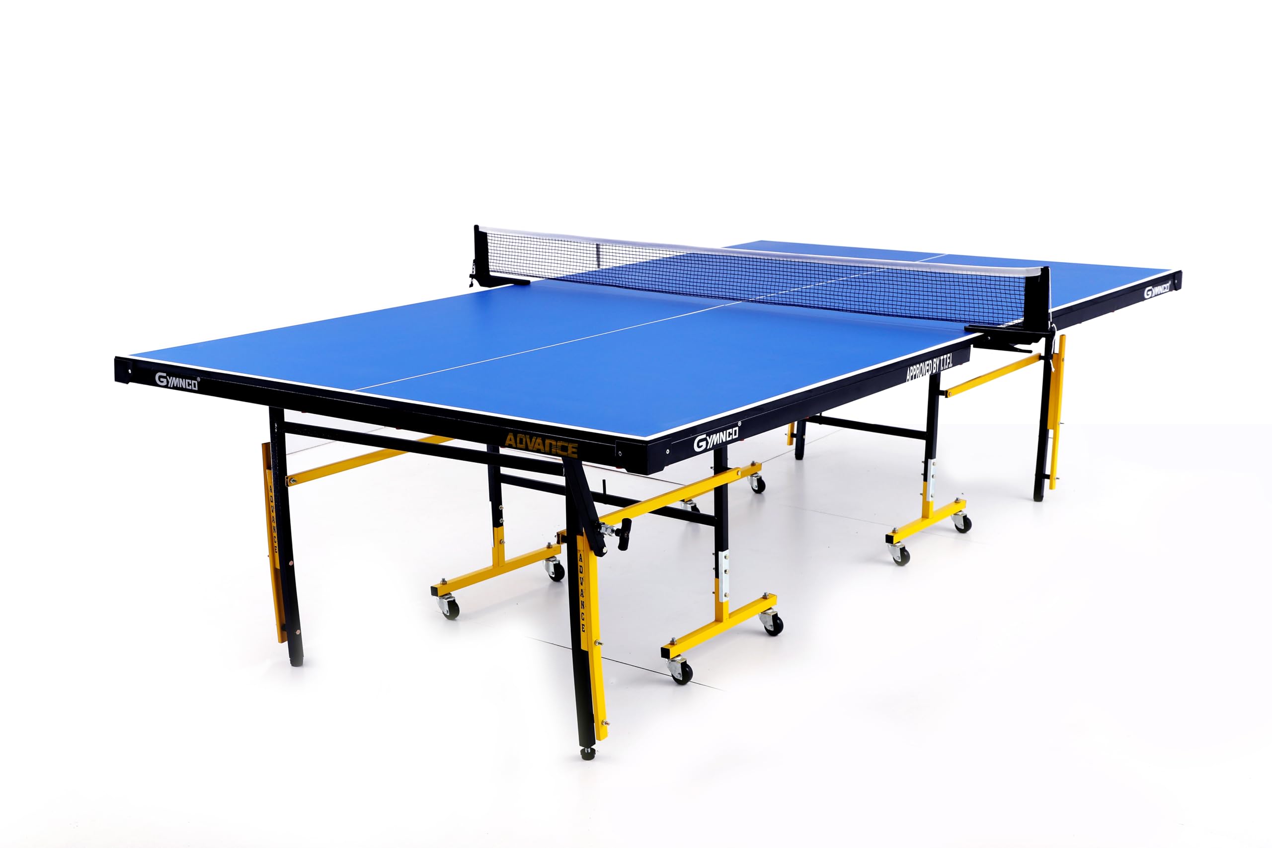 GYMNCO Advanced Table Tennis Table with Levellers Top 18 mm (Cover + 2 TT Racket & Balls, Blue (B08MYZM47V) Amazon Price History, Amazon Price Tracker