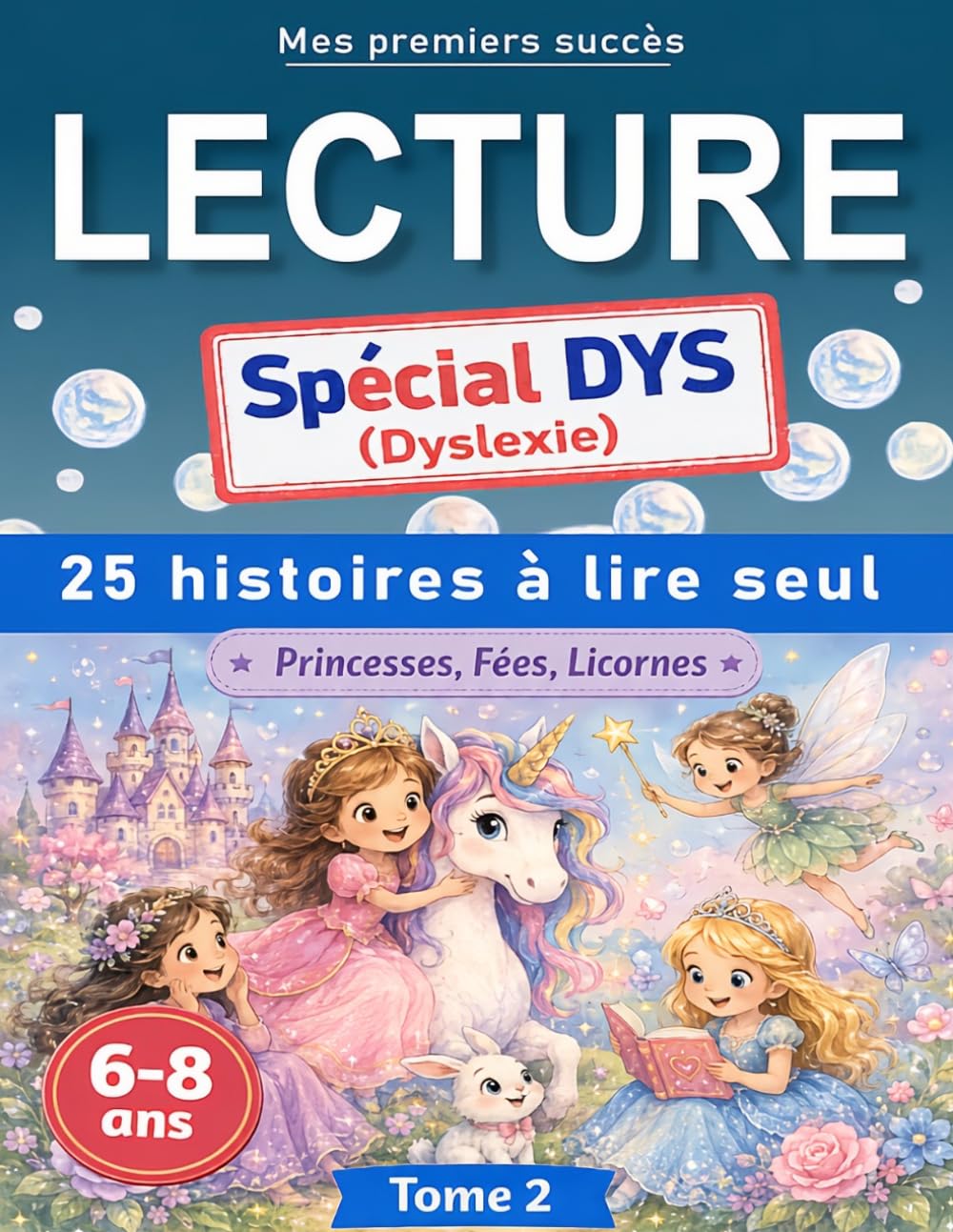 Mes premiers succès - LECTURE Spécial DYS (Dyslexie) - Tome 2 : Princesses, Licornes & Fées: 25 histoires à lire seul pour CP et CE1 avec syllabes en ... - Lecture autonome pour enfant dyslexique