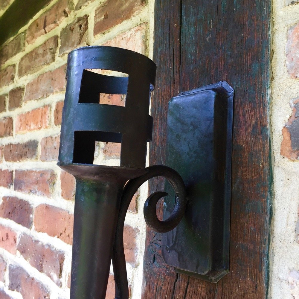 Antikas Wall Torch as Candle Holder Metal Medieval Torches