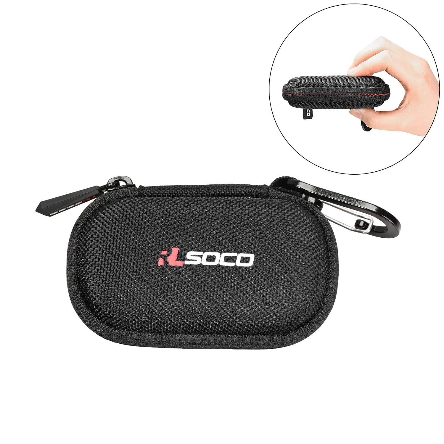 RLSOCO Carrying Case for RG Nano Retro Handheld Game Console | Shockproof, Dustproof, Water-Resistant Storage Pouch with Sturdy Metal Hook (Case Only)