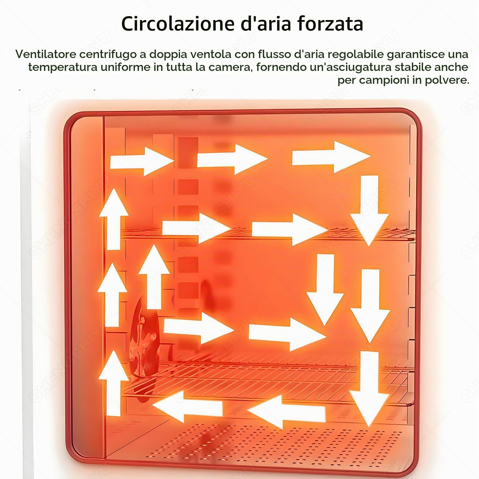 Forno Elettrico da Laboratorio,Forno per Trattamento Termico,Forno di Essiccazione a Convezione d'Aria,Temperatura Massima 300°C,Temperatura Costante per Essiccazione in Piccoli Lotti 16L