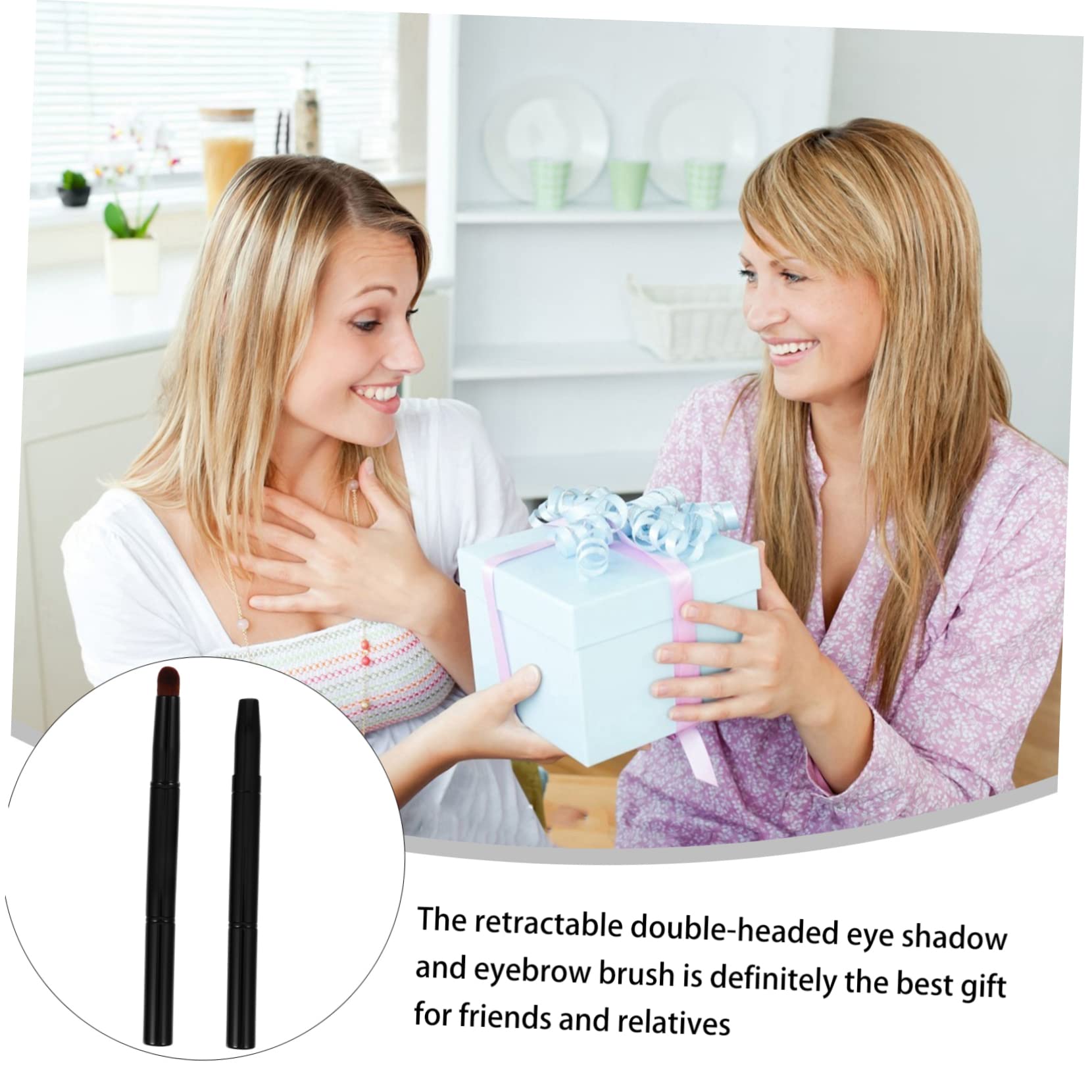 LIFKOME Professional Makeup Brush for Eyebrows Double-ended Brow Brush Set No Fading No Hair Dropping Essential for Daily Makeup