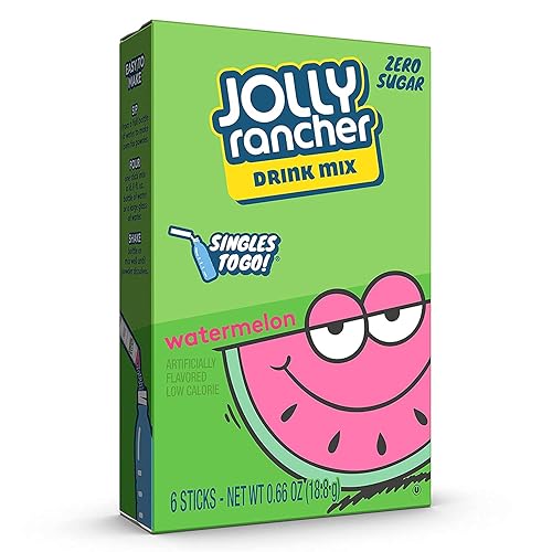 Miniatura 2 de Lote de 3 cajas (6 unidades) JOLLY RANCHER Sandía Singles to Go! Mezcla de bebidas sin azúcar.