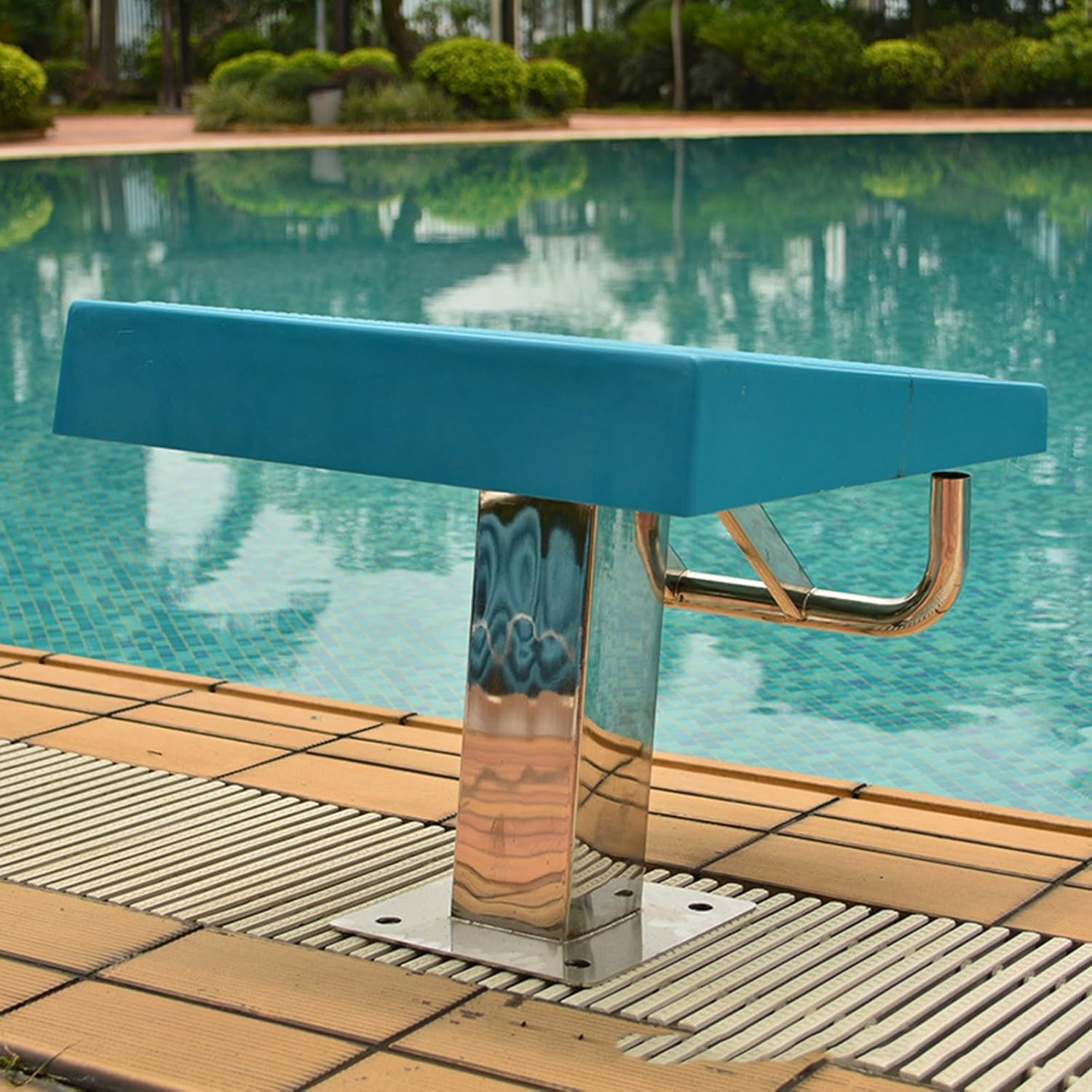 Pool Diving Platform, Standard Swimming Competition Training Diving Platform, 15°Inclined Professional Diving Board for Gymnasium