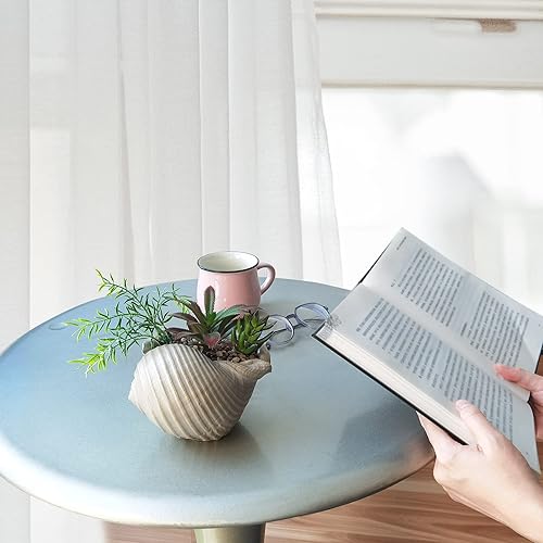 Miniatura 7 de Suculentas falsas en concha de mar, decoración del hogar, decoración de playa costera para el hogar, baño, océano, conchas marinas, serie de