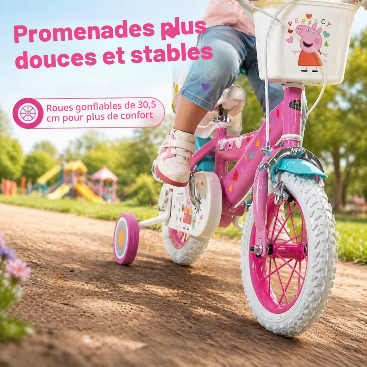 Vélo Peppa Pig Rose