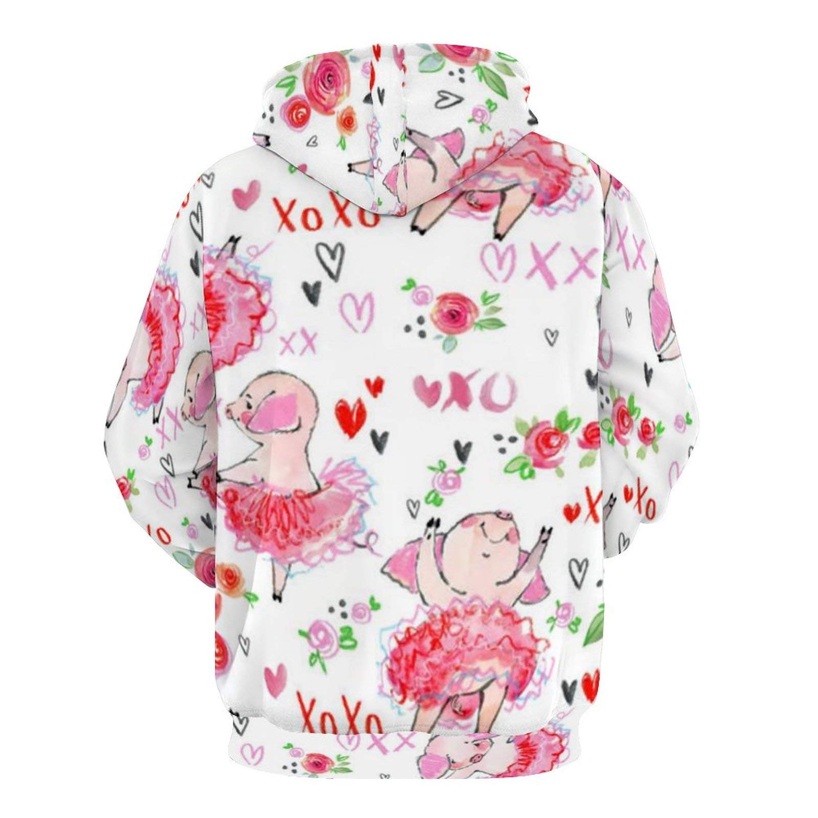 AERICKON Felpa con cappuccio unisex con stampa 3D, classica, comoda, autunnale, con tasca, per vacanze e strada