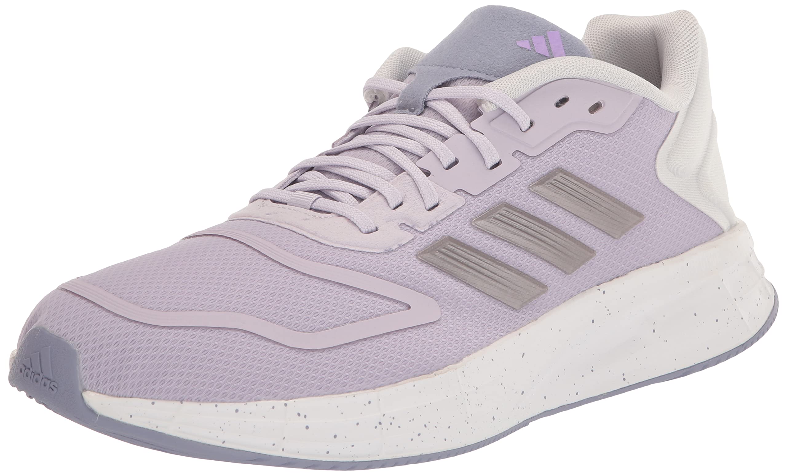 adidas Women's Duramo SL 2.0 Sneaker, Silver Dawn/Taupe Metallic/Violet Fusion, 13.5