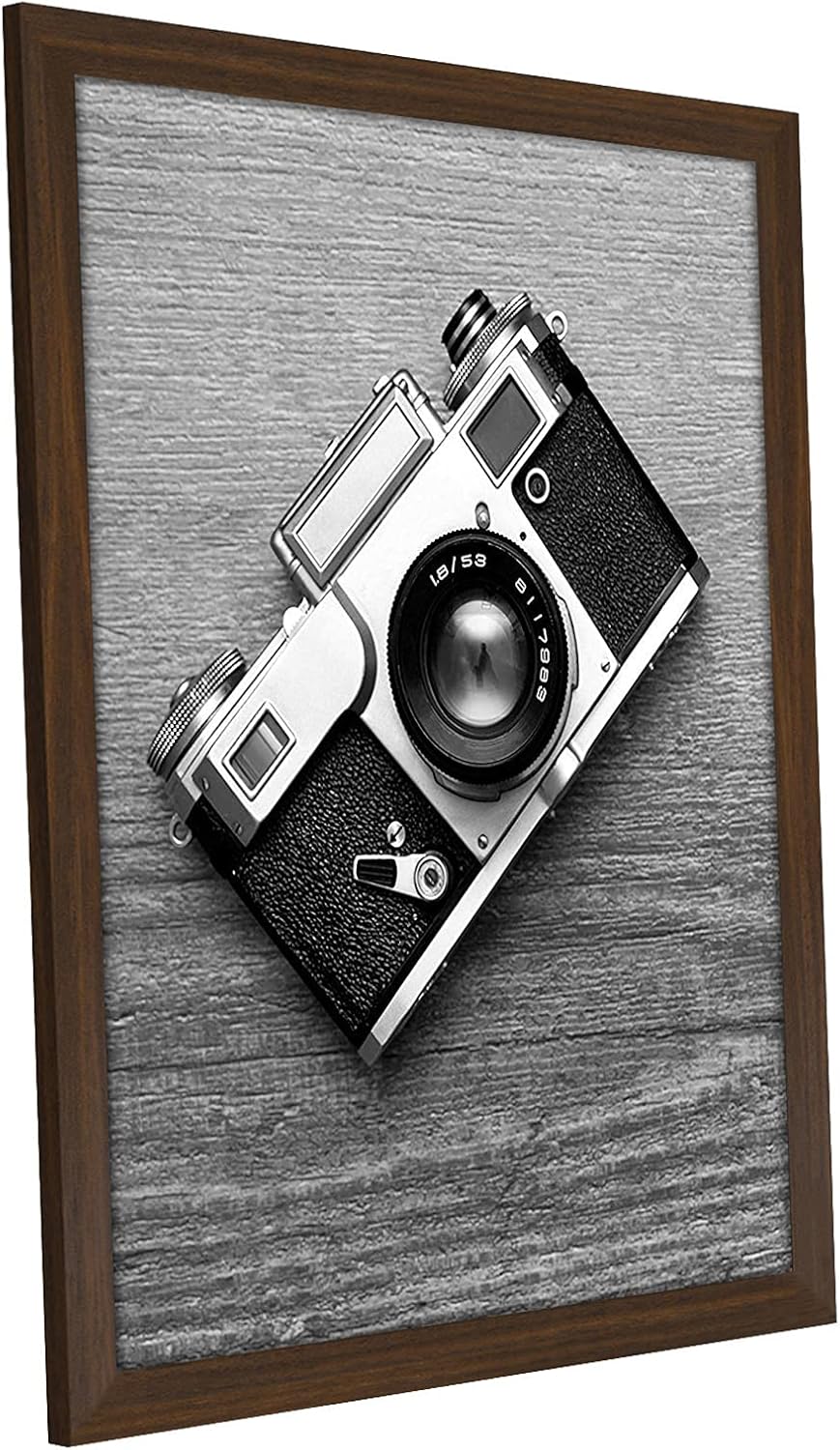 Americanflat 16x20 Picture Frame with Polished Plexiglass - Wide Picture Frames Made of Engineered Wood for Vertical or Horizontal Wall Display - Epic Collection - Walnut