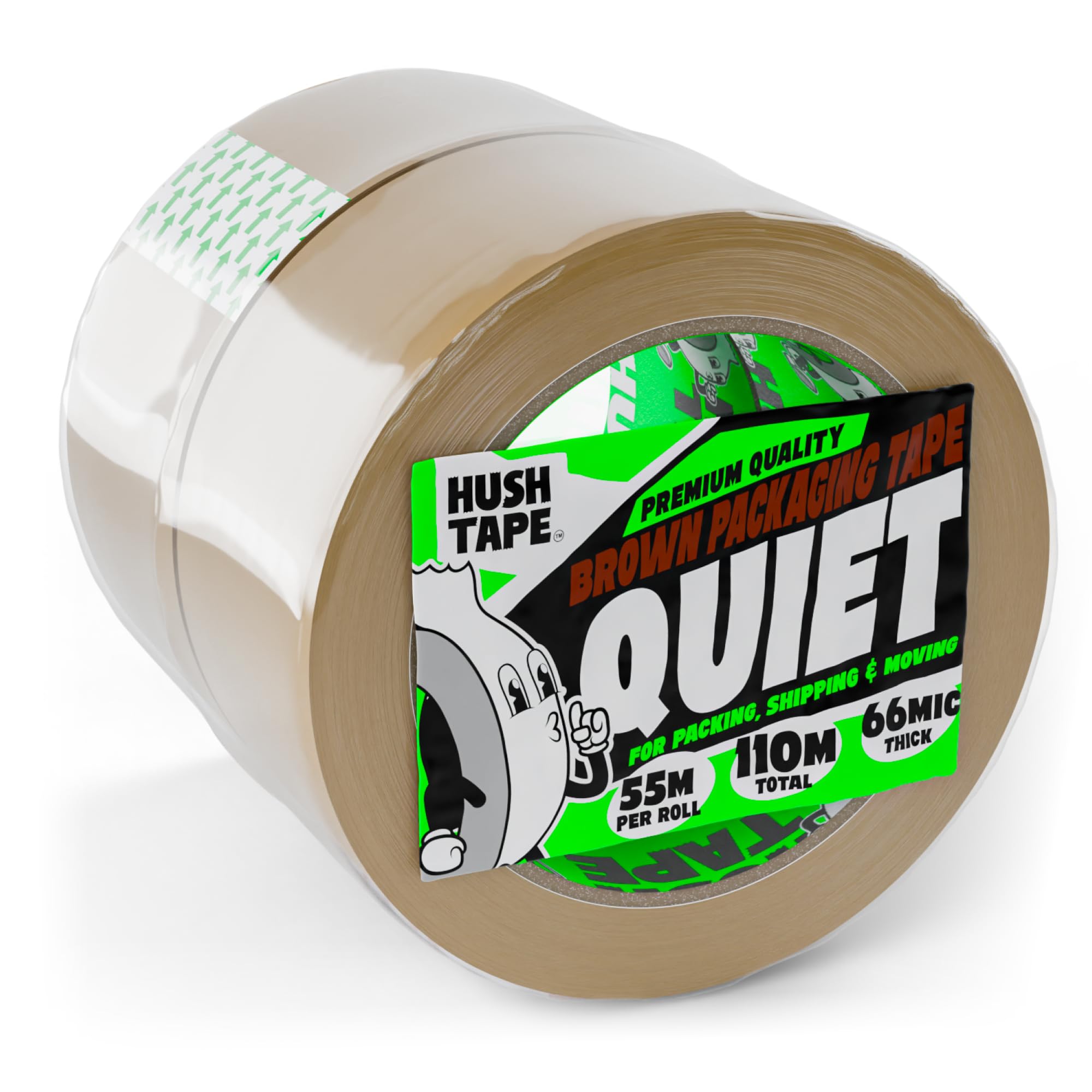 6x Brown Buff Parcel Packing Tape - 48mm X 66m By EAP