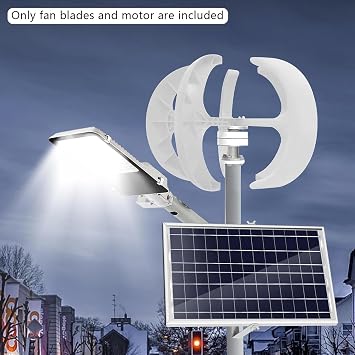 12000W Wind Turbine Generator,3 Phase AC Permanent Magnet Generator,12V 24V 48V 110V 220V 5 Blades Vertical Wind Turbine Kit, Low Wind Speed Starting,w/Controller for Home,Boat,Motor Home,White110V