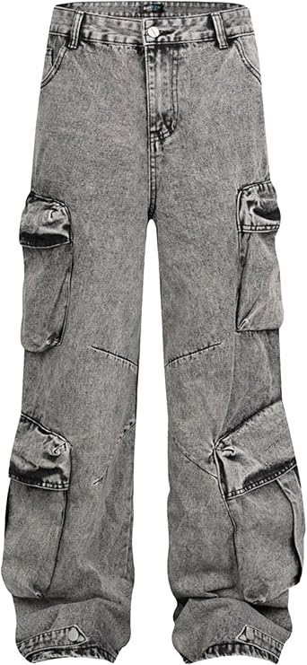 XYXIONGMAO Techwear Hip Hop Tactical Harem Pants Cargo Streetwear Jeans for Men Functional Slacks Sweatpants Joggers Overalls