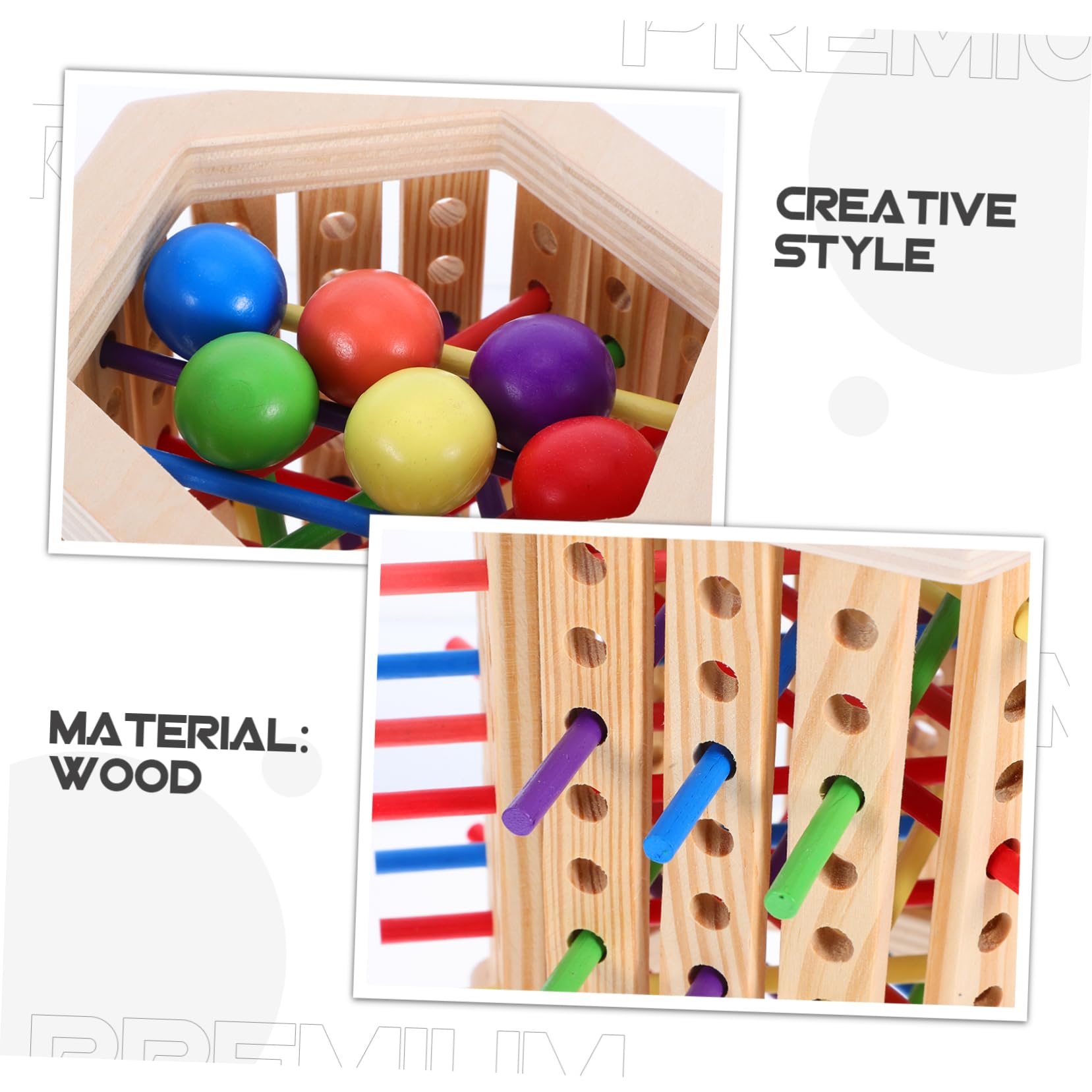 Montessori Madera Apilable Colores Brillantes para Desarrollo Habilidades Cognitivas Clasificación Tablero Educativo Madera Natural