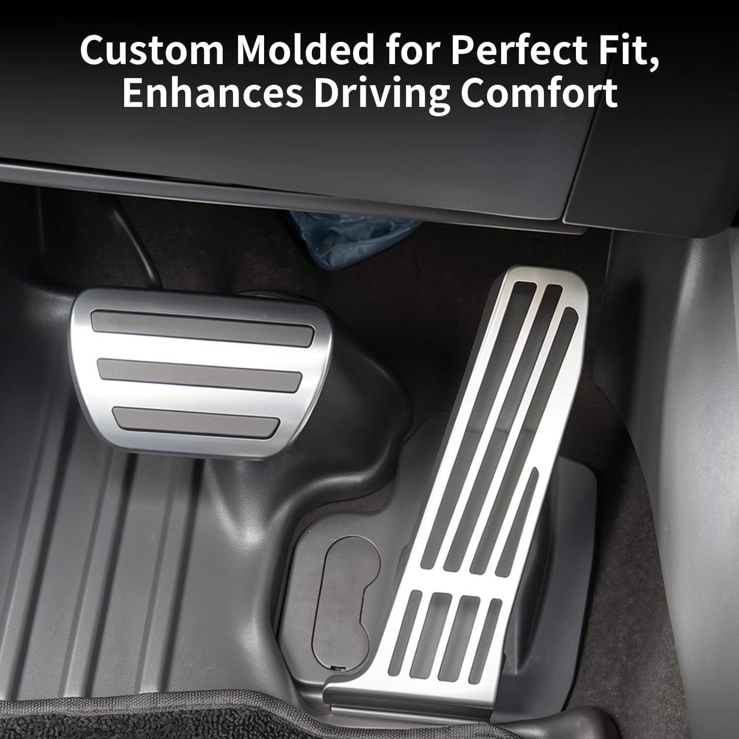 for Toyota RAV4 2026 Auto Aluminum Pedal Covers Accessories, Non-Slip Performance Foot Pedal Pads Set, Brake Accelerator Pedal Covers Compatible for Toyota RAV4 2026, Silver