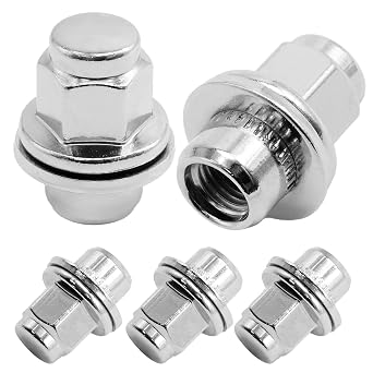 5Pcs Carbon Steel Wheel Nuts Set, M12 X 1.5 Lug Nuts Replacement for Jaguar XF Series XK Series XKR Series F-Type S-Type X-Type XJ X350 X351 X358 5