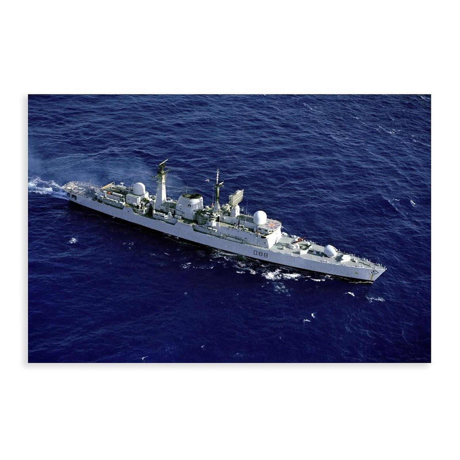Jbgqgag Hms Glasgow, Royal Navy Art Canvas Poster Wall Art Decor Print Picture Paintings For Living Room Bedroom Decoration 08X12inch(20X30cm)