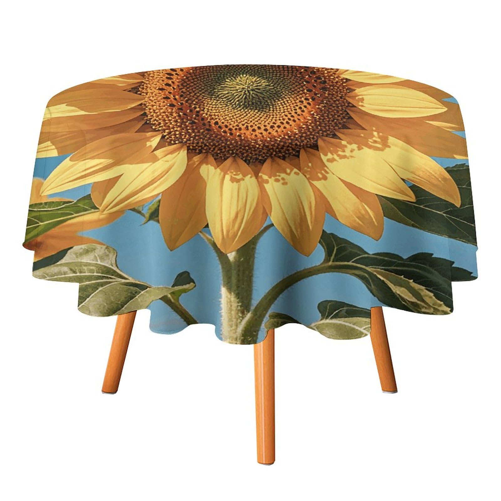 Nappe de terrasse extérieure ronde motif floral pour vos fêtes de jardin d'été