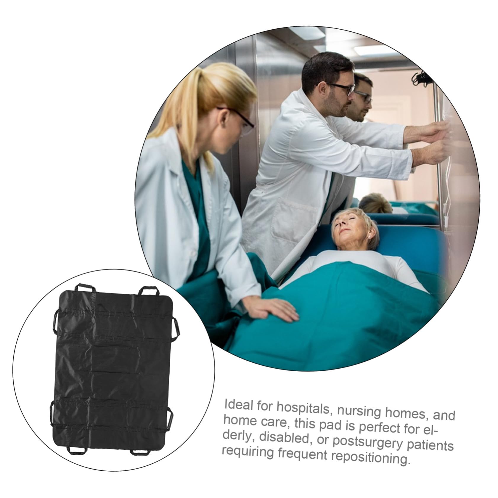 Traverse Per Posizionamento Riutilizzabile Con Maniglie Traverse Per Incontinenza e Disabilità Per Trasferimento e Sollevamento Per Anziani e Pazienti Costretti