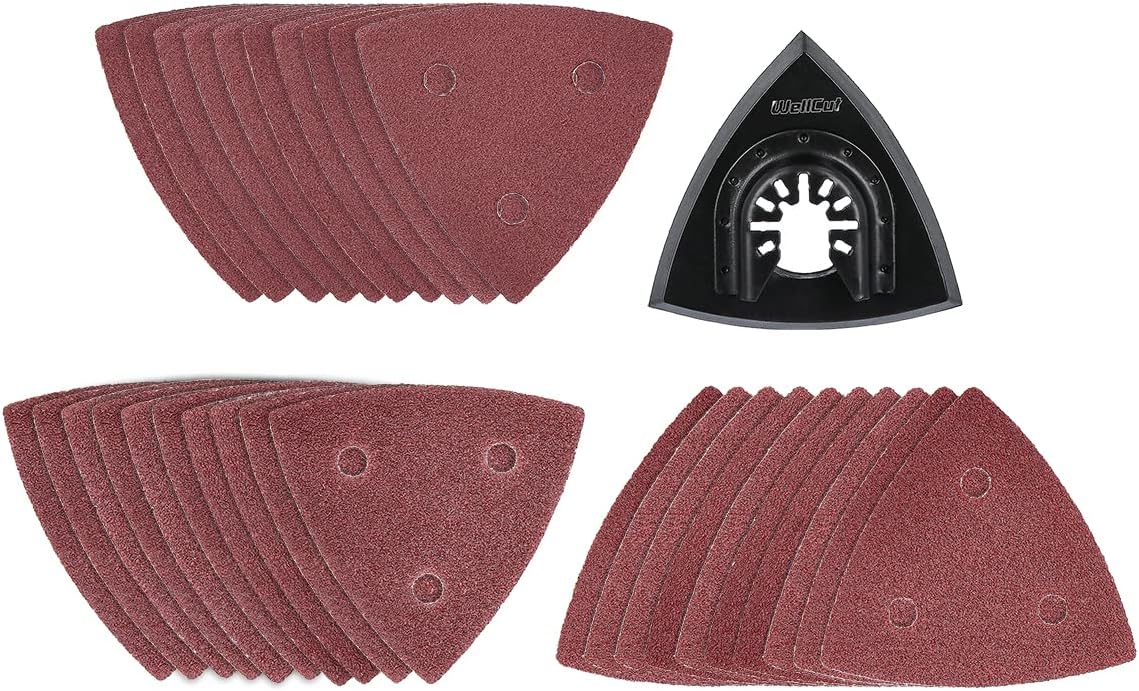 31PC Multi Tool Sanding Pads&Oscillating Sandpaper for Wood Grit 60/80