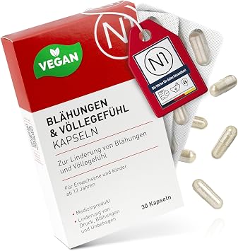 N1 Bloating & Bloating Capsules Pack of 30 Medical Device with Simeticon