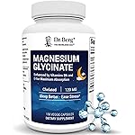 Dr. Berg Maximum Strength 4-in-1 Chelated Magnesium Glycinate with Clean, Potent & Pure Ingredients | 4X Lab-Tested & Verified | USA Formulated Magnesium Supplement Capsules | 150 Capsules