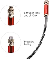 Vista 4 de Hiram Bomba manual de alta presión para rifle de aire, bomba de estribo de llenado 40MPA, acero inoxidable