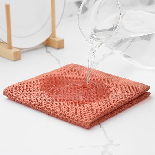 Miniatura 381 de Kitinjoy - Paños de cocina 100% algodón, paquete de 6 paños de cocina ultra suaves y absorbentes para secar platos, toallas de cocina de secado