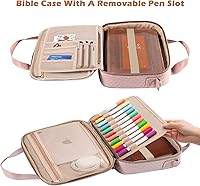 Vista 2 de Funda grande para la Biblia para mujer - Fundas para la Biblia - Estuche de transporte para la Biblia - Bolsos y carteras para libros para mujer