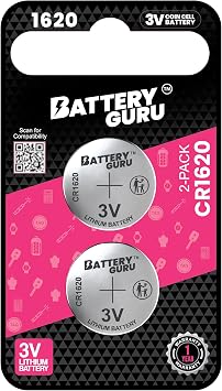 Car Key Battery for Mazda 6 2006-2013 6 Integrated Key Remote Batteries CR1620 3V Pack of 2