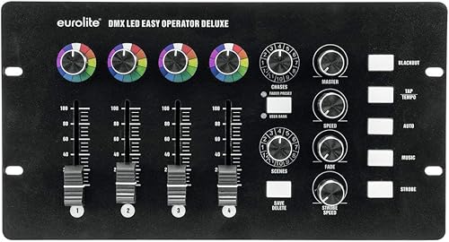 EUROLITE DMX LED EASY Operator Deluxe DMX-Controller fA r LED-Scheinwerfer DMX Modi Lichtsteuerung mit automatischen oder musikgesteuerten Programmen EUROLITE DMX LED EASY Operator Deluxe DMX-Controller fA r LED-Scheinwerfer DMX Modi Lichtsteuerung mit automatischen oder musikgesteuerten Programmen