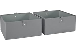 RiverRidge Kids 2pc 10.5in W x 5in H Folding Storage Bin Set...