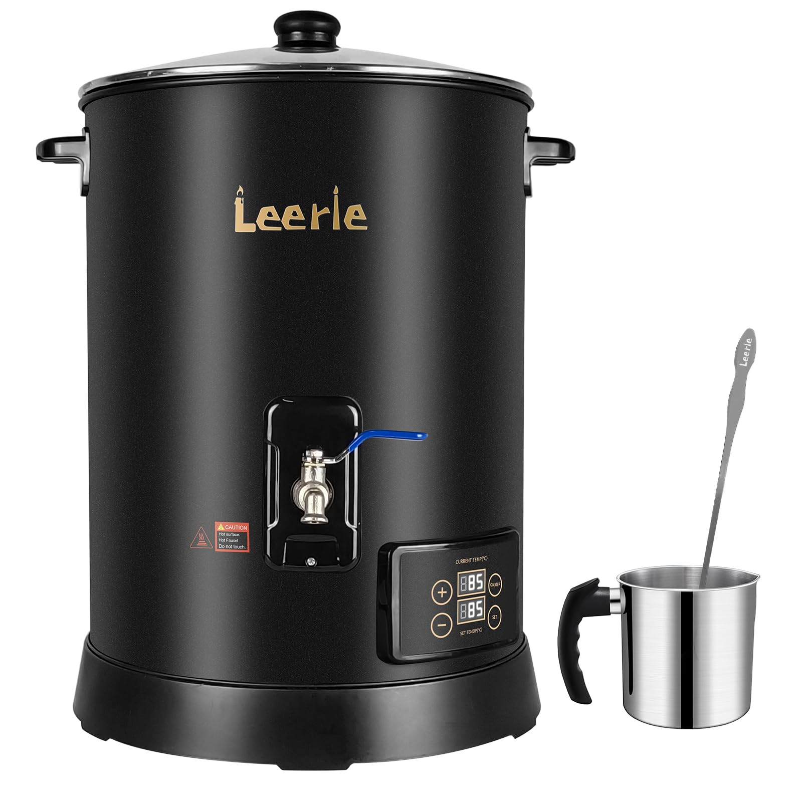 Fundidor de cera comercial digital Leerie de 30 lb para la fabricación de velas. Olla grande D15 para fundir cera con control preciso de temperatura. Capacidad para 30 lb de cera derretida. Ideal para negocios de fabricación de velas.