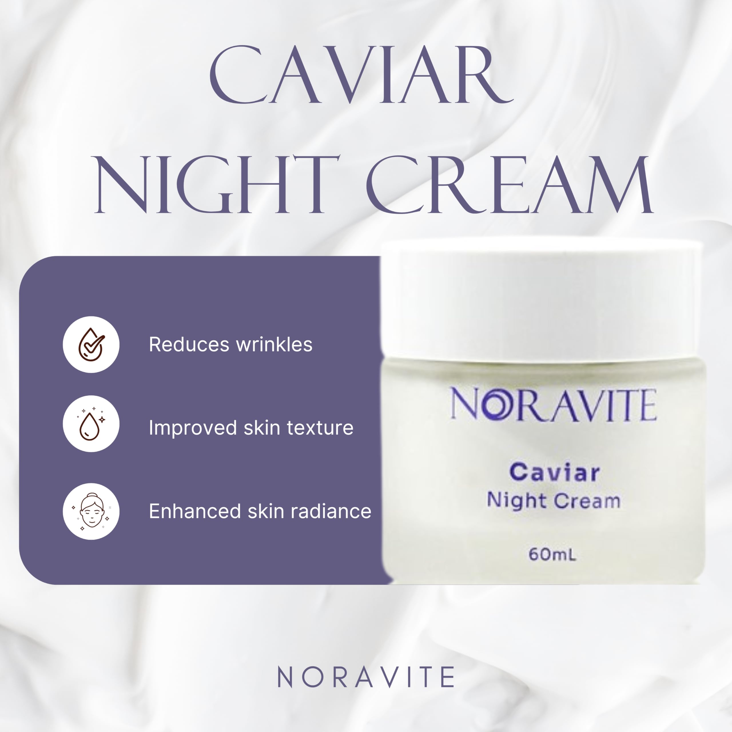 Amazon.com: Noravite Caviar Night Cream| Nourishes and Revitalizes