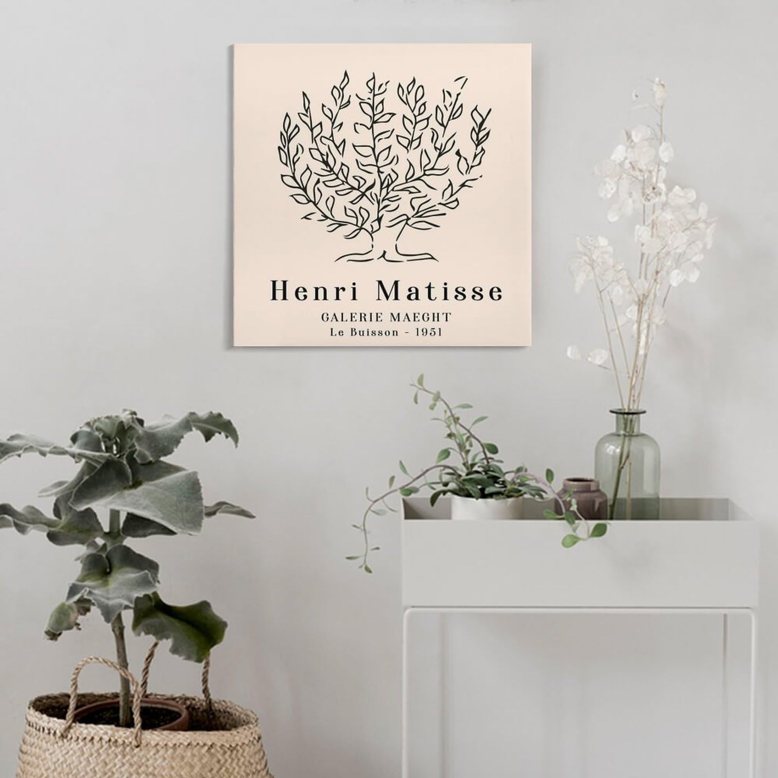 アンリマティス　低木のアートポスター アートポスター Henri Matisse「低木」 ナチュラルフレーム
