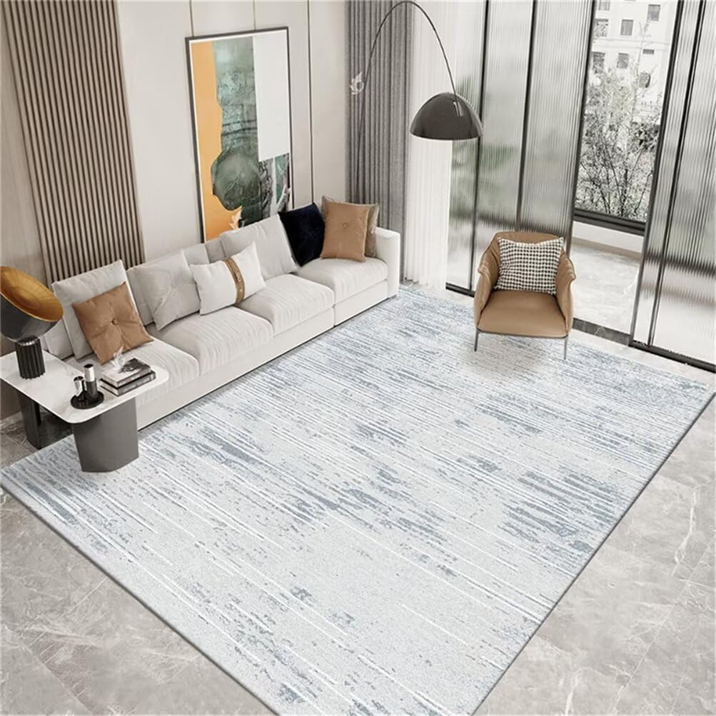 Tapis couloir long gris antidérapant au design abstrait