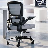Vista 17 de TRALT Silla de oficina – Silla de escritorio ergonómica con soporte lumbar ajustable, silla de computadora de malla, sillas ejecutivas para oficina