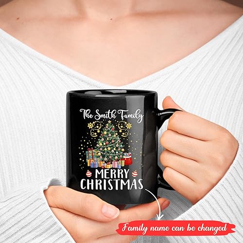 Vista 107 de Taza de café de Navidad personalizada con muñeco de nieve, taza de cerámica de Navidad, taza de Navidad personalizada con nombre, taza de Navidad