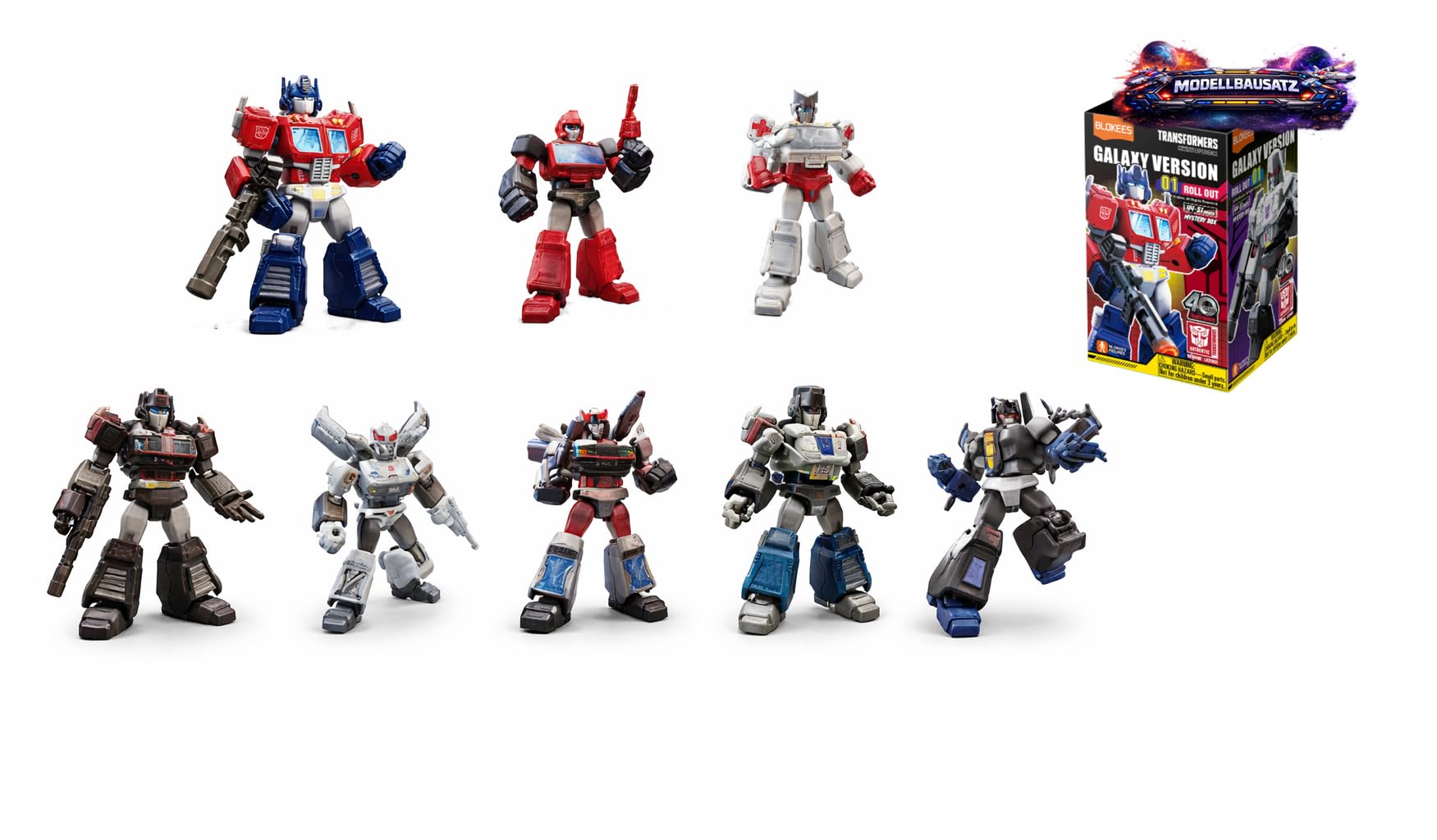 BLOKEES Transformers Galaxy Version 01 Roll Out, Model Kit for Children Aged 8 and up, Surprise Figure to Assemble, Movable Joints, Collectable Figures, 1 Robot per Box, Action Toy