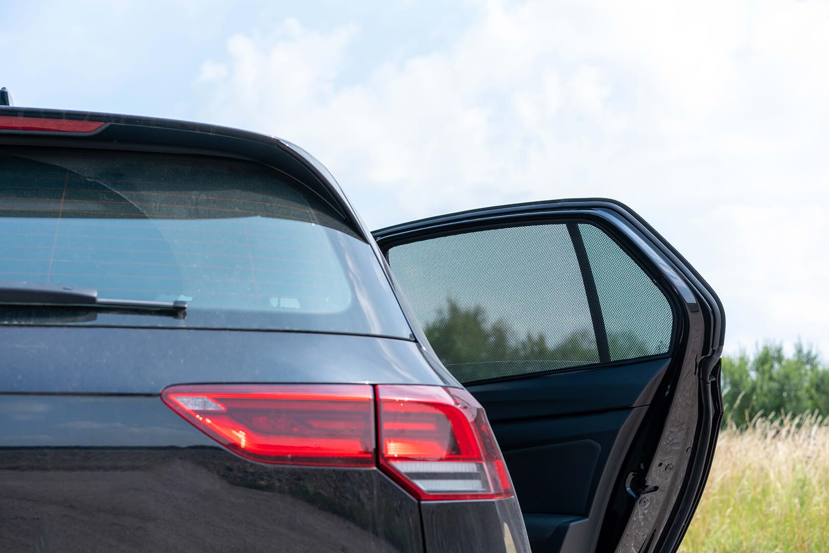 CAR SHADES zestaw kompatybilny z Volkswagen Golf VIII 5-drzwiowy 2020- (4-częściowy) - niestandardowe osłony przeciwsłoneczne do samochodów