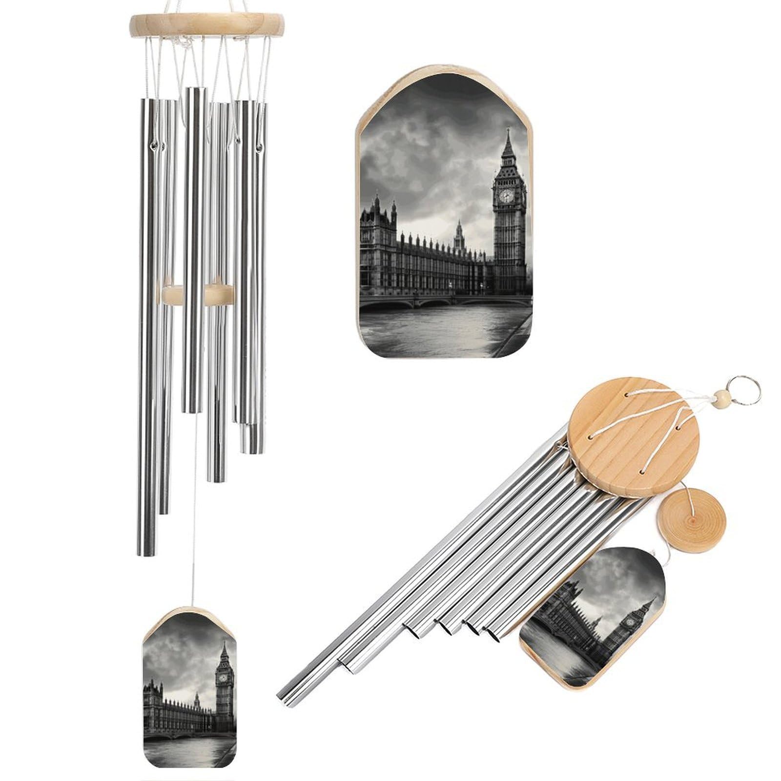 Carillon à vent commémoratif de Londres 52,1 cm pour embellir votre décoration de terrasse