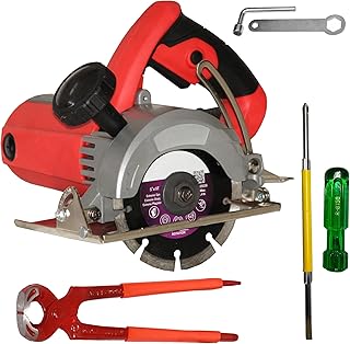Digital Craft 125mm Electric Circular Saw Cutting Machine for Wood, Tile, Stone & Metal | Marble Cutter Machine with 8" Pincer Plier & 2-in-1 Screwdriver – Household Tool Set