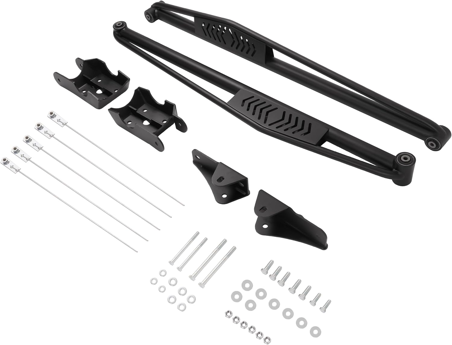 ALMULOO Traction Tie Bar Compatible with 2004-2020 Nissan Titan 2WD 4WD Suspension Traction Bar Steel+Plastic Powder Coated Black