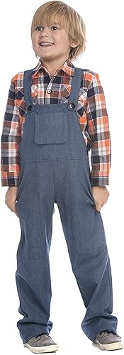 Miniatura 2 de Dress Up America Disfraz de granjero para niños, overol y camisa de granjeros para niños y niñas