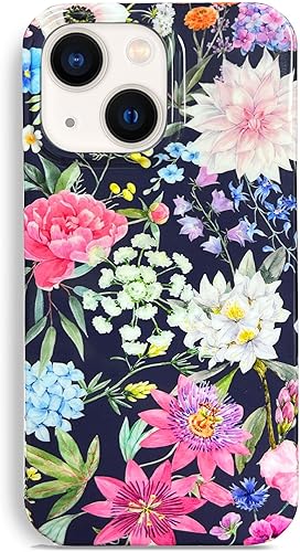Miniatura 1 de J.west Funda compatible con iPhone 15 de 6.1 pulgadas, diseño de flores de jardín, goma de silicona suave, a prueba de golpes, lindo diseño floral,